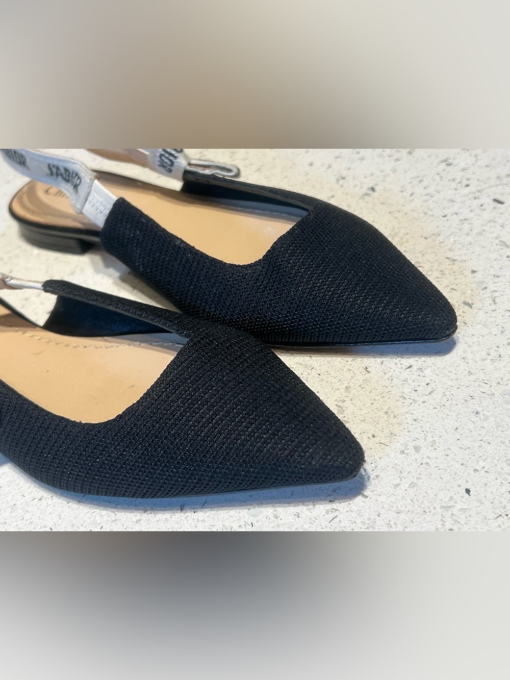 Christian Dior j’adior black slingback flats - Picture 6 of 9